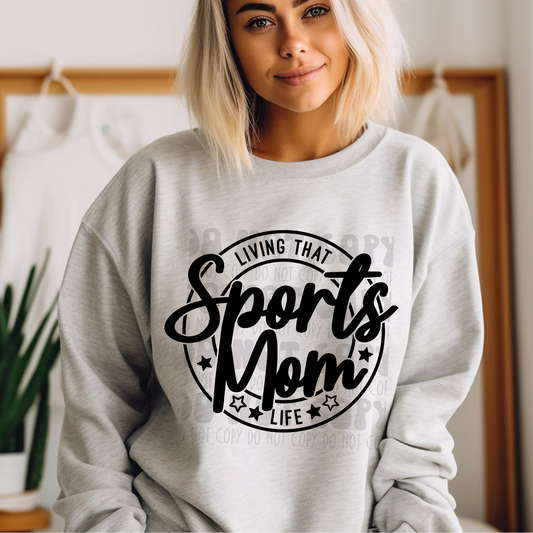 SPORTS MOM BLK - DTF TRANSFER