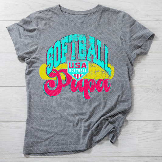 SOFTBALL PAPA - DTF TRANSFER