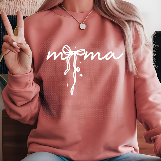 MAMA WHT SCRIPT BOW - DTF TRANSFER