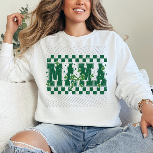 MAMA CLOVER DISTRESSED - DTF TRANSFER