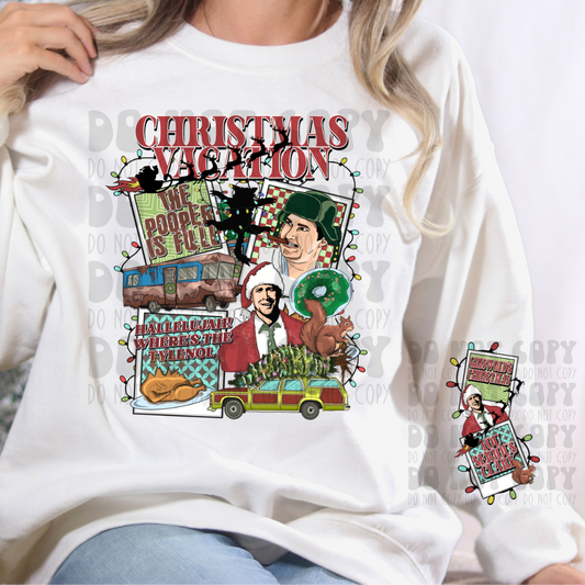 CHRISTMAS VACATION W/ SLEEVE - DTF TRANSFER