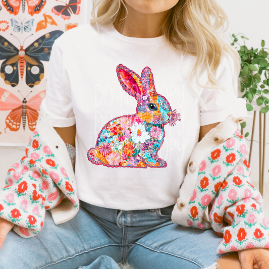 FLORAL BUNNY - DTF TRANSFER