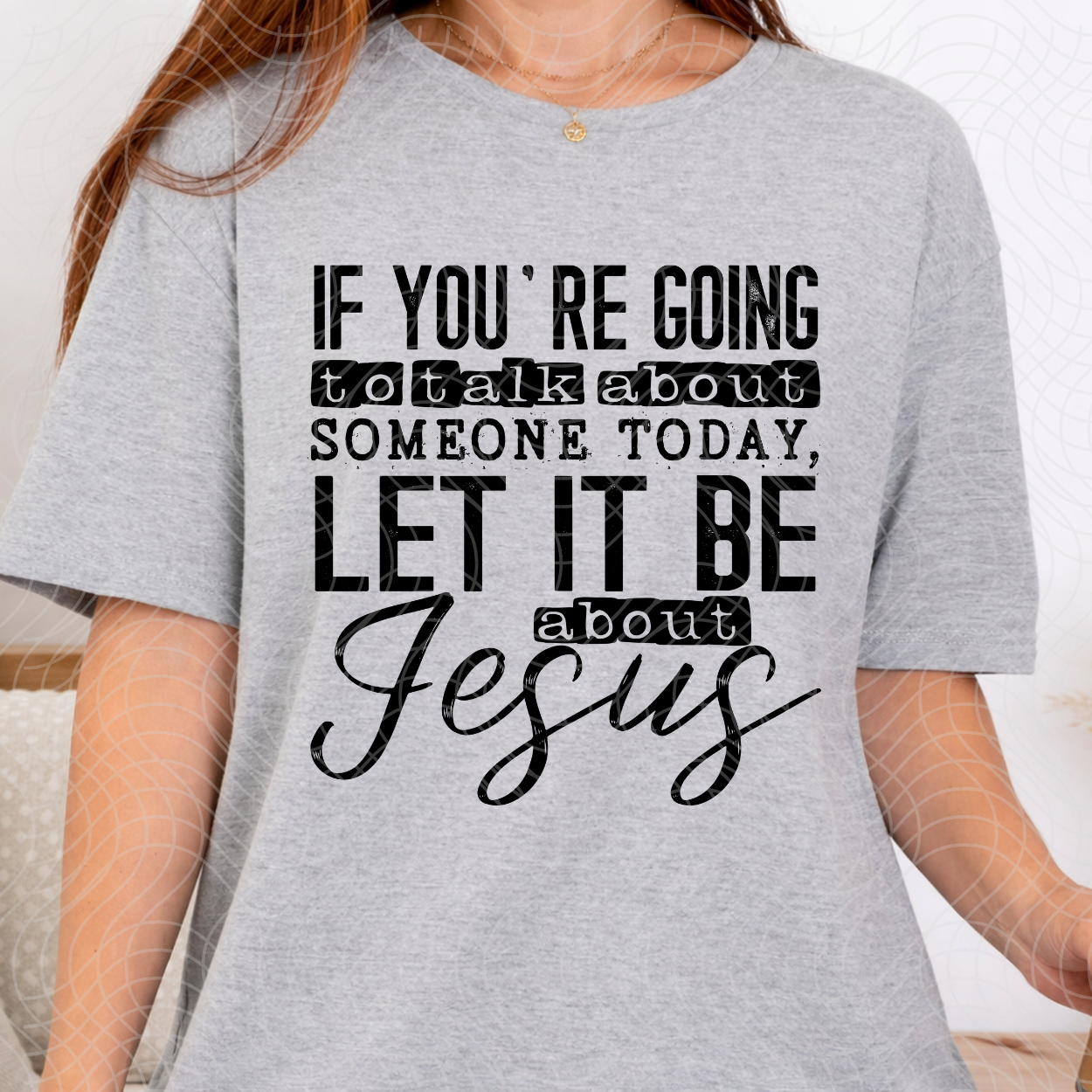 TALK ABOUT JESUS BLACK - DTF TRANSFER