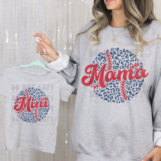 LEOPARD BASEBALL MAMA - DTF TRANSFER