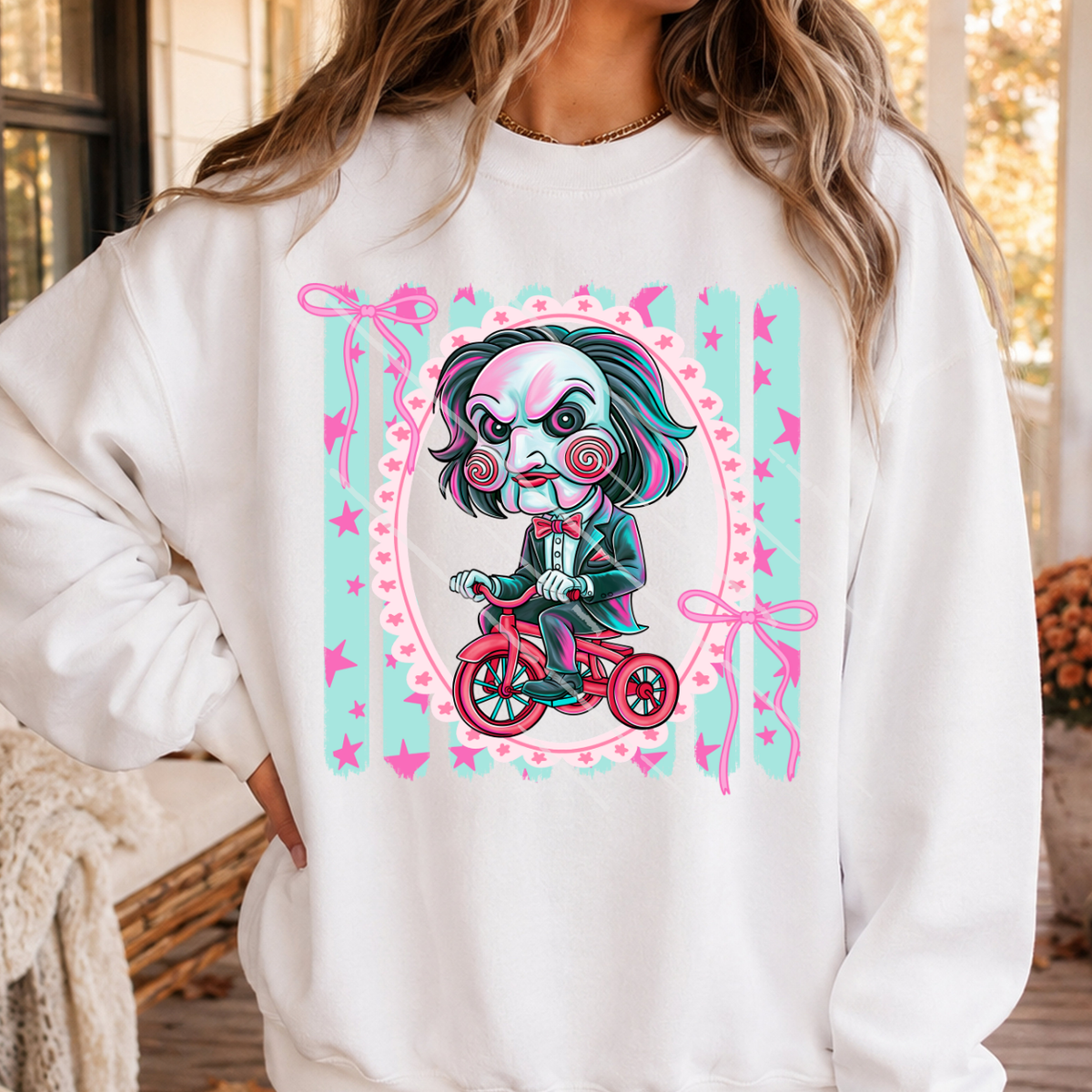 PREPPY BLUE HORROR - DTF TRANSFER