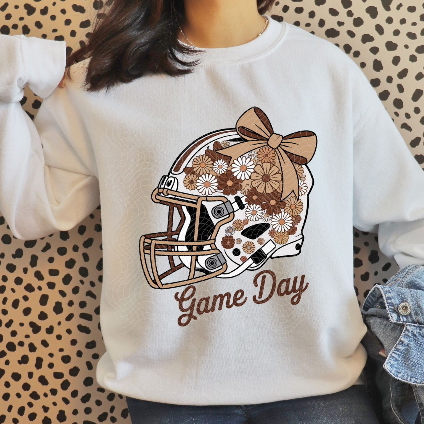 GAME DAY FLORAL HELMET - DTF TRANSFER