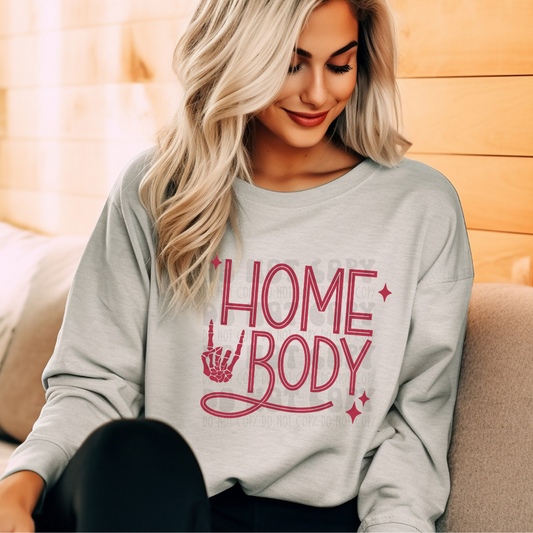 HOME BODY DRK RED - DTF TRANSFER