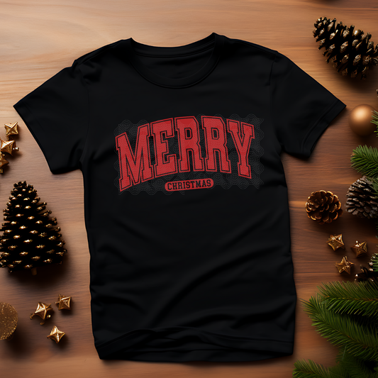 MERRY CHRISTMAS VARSITY - DTF TRANSFER