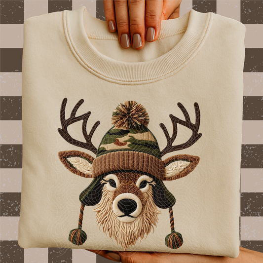 FAUX YARN DEER - DTF TRANSFER