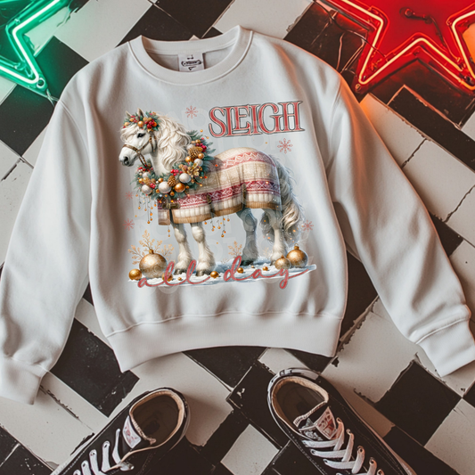 SLEIGH ALL DAY HORSE - DTF TRANSFER