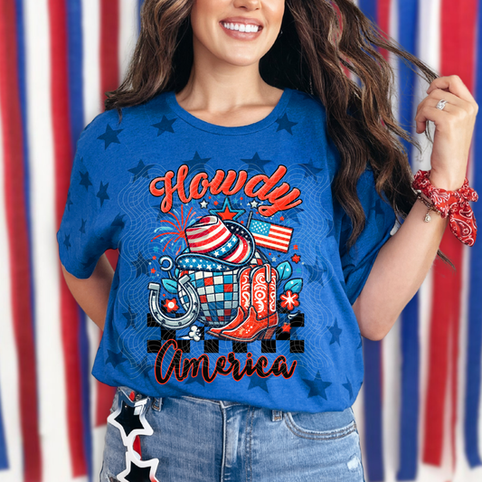 HOWDY AMERICA COLLAGE - DTF TRANSFER