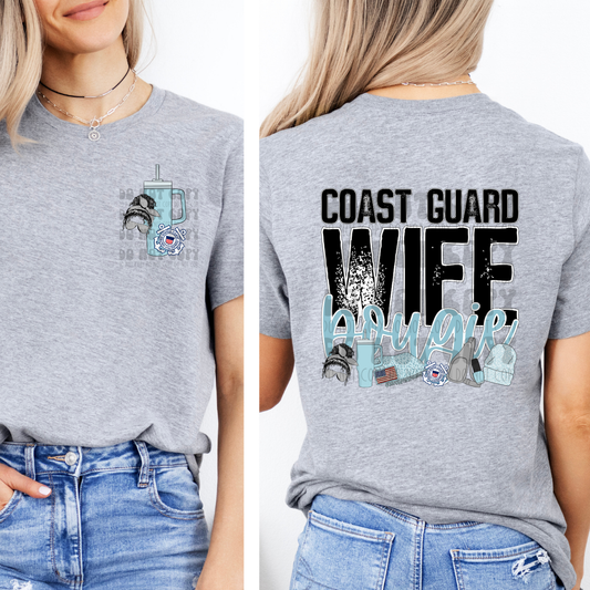 COAST GUARD WIFE BOUGIE W/ POCKET - DTF TRANSFER