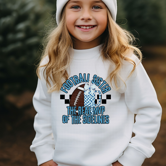 FOOTBALL SISTER REAL MVP BLUE - DTF TRANSFER