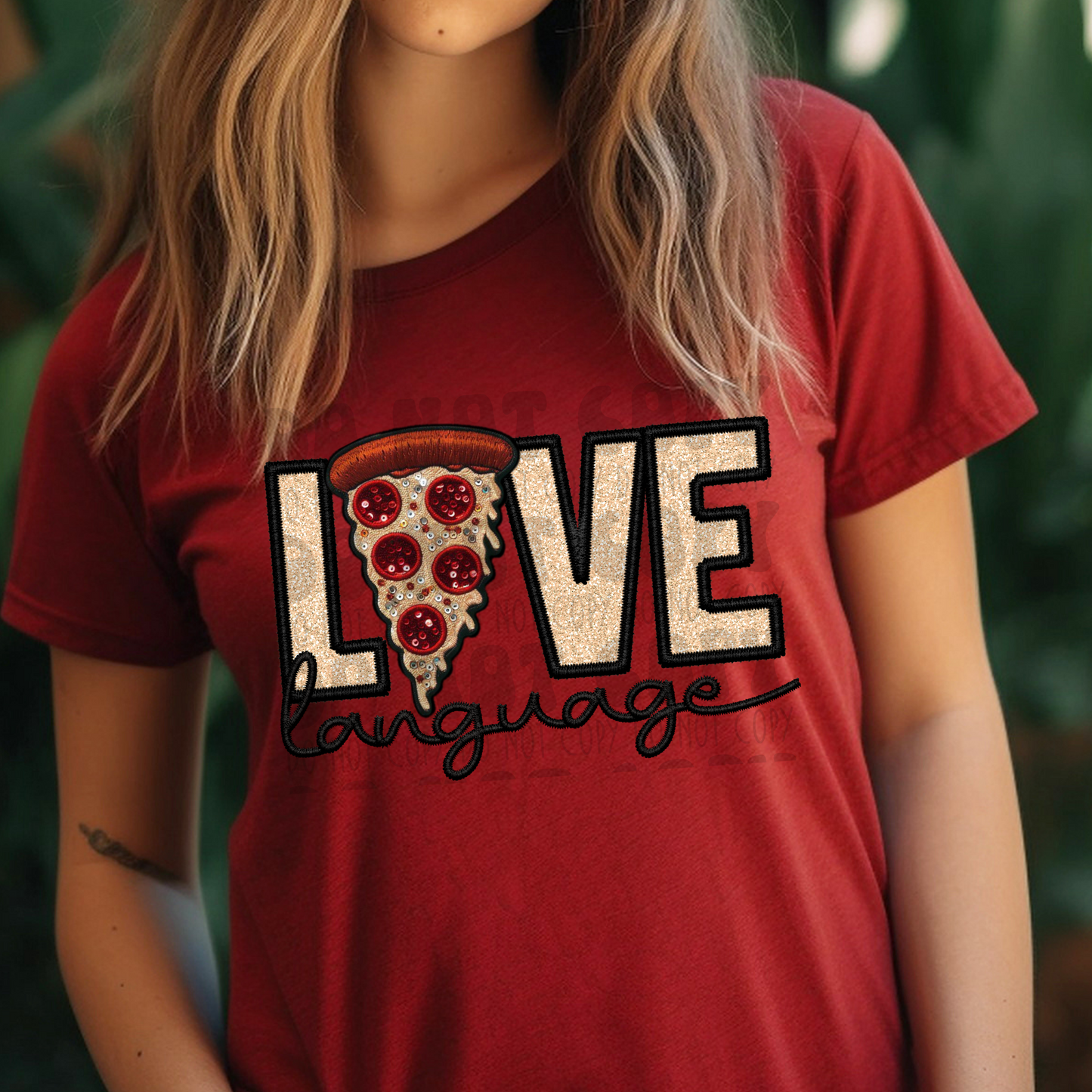 LOVE LANGUAGE PIZZA - DTF TRANSFER