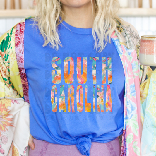 SOUTH CAROLINA SPRING BRUSHSTROKE - DTF TRANSFER