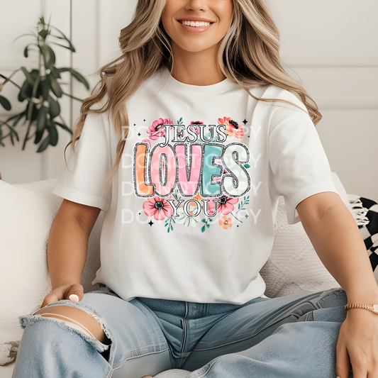 JESUS LOVES YOU - DTF TRANSFER