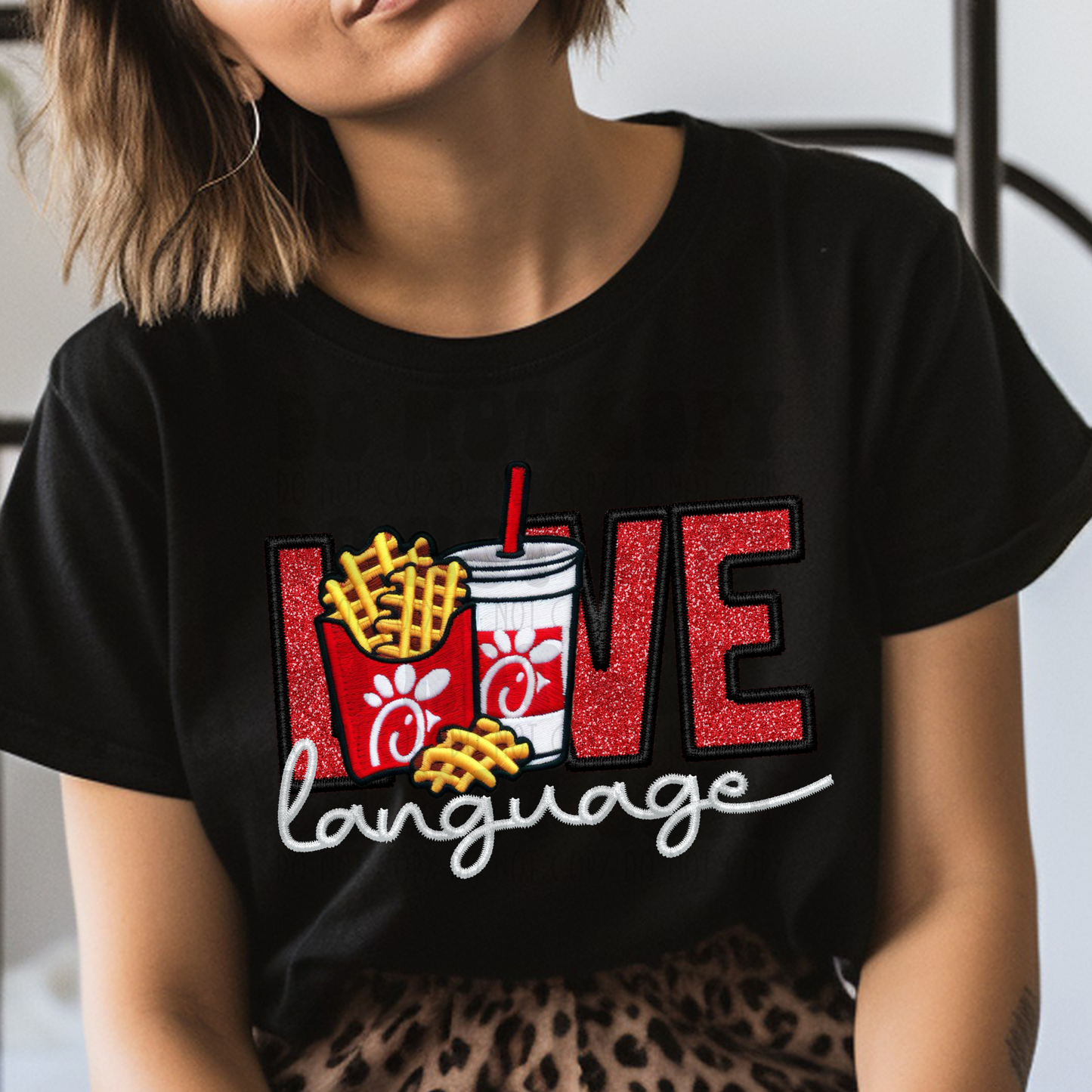 LOVE LANGUAGE CHICKEN - DTF TRANSFER