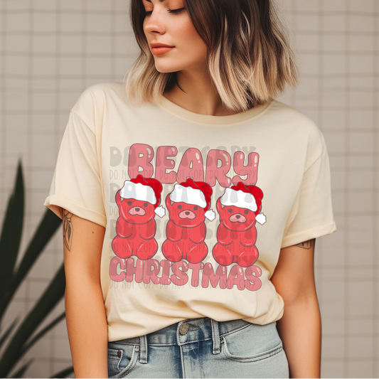 BEARY CHRISTMAS RED - DTF TRANSFER
