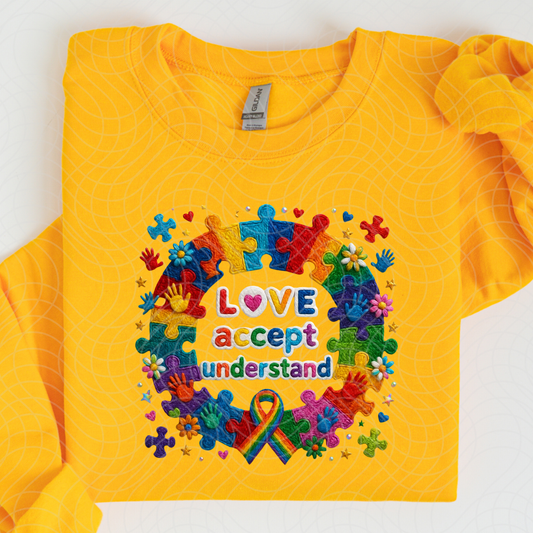 LOVE ACCEPT UNDERSTAND - DTF TRANSFER