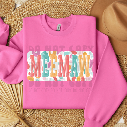 MEEMAW MULTI LEOPARD - DTF TRANSFER