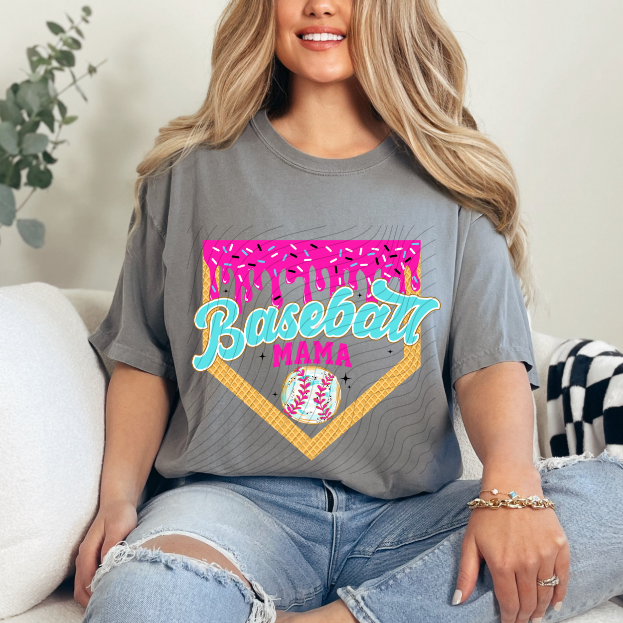 BASEBALL MAMA DRIP - DTF TRANSFER
