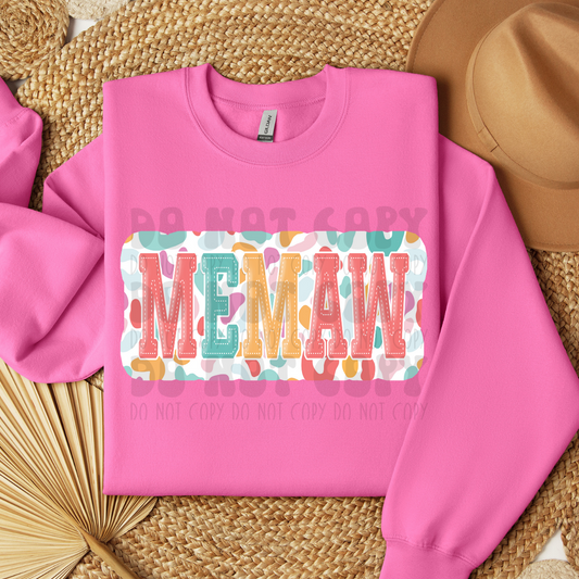 MEMAW MULTI LEOPARD - DTF TRANSFER