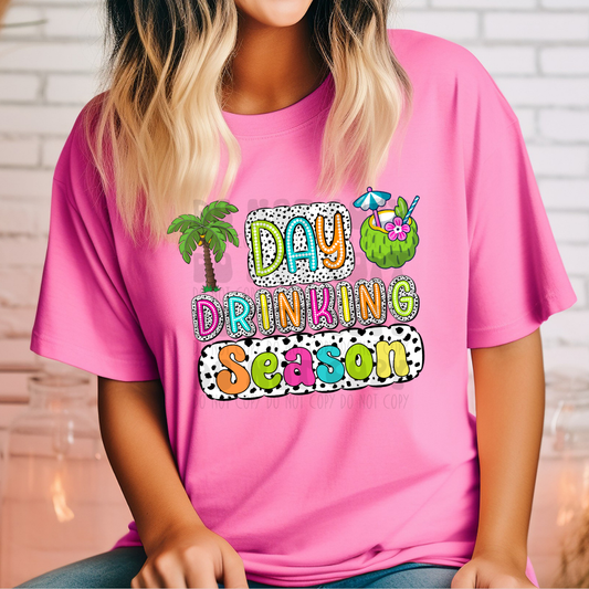 DAY DRINKING SEASON POLKA DOT - DTF TRANSFER
