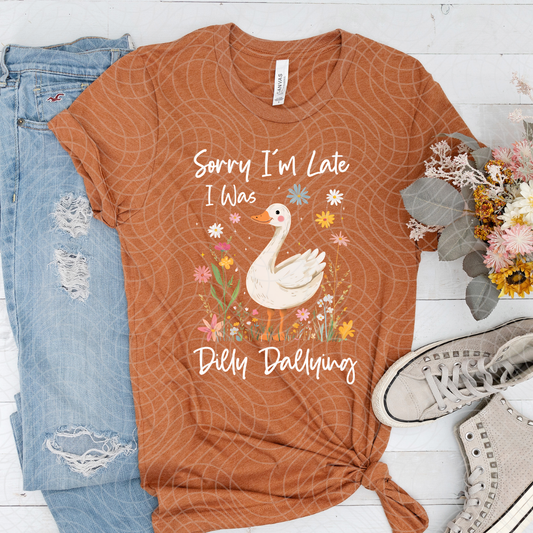 DILLY DALLYING WHT - DTF TRANSFER