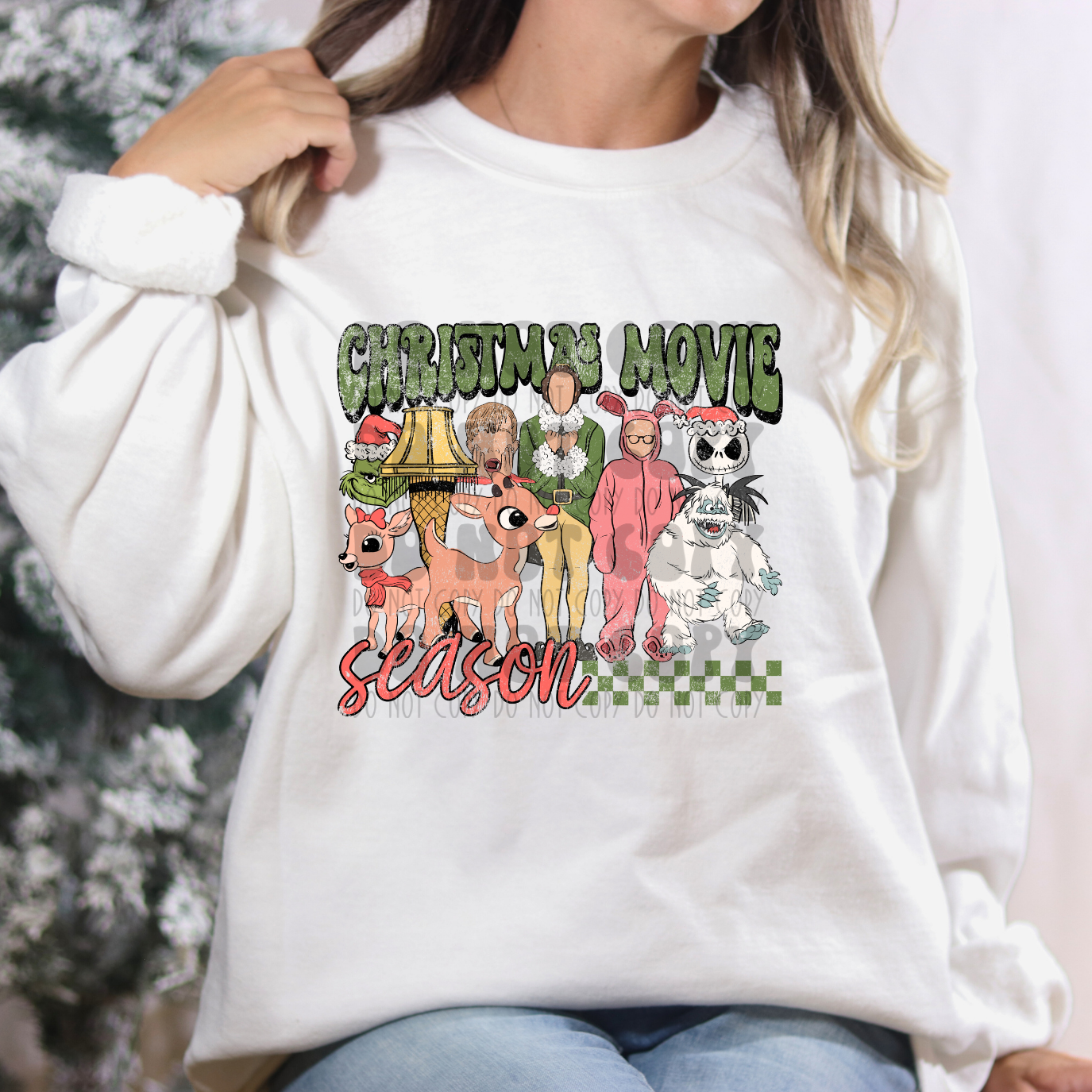 CHRISTMAS MOVIE - DISTRESSED - DTF TRANSFER