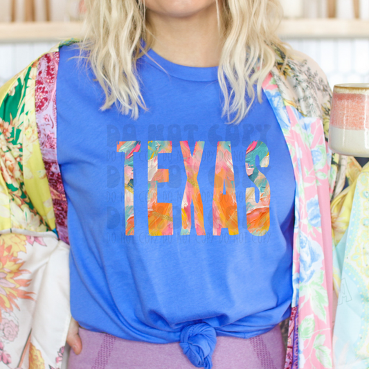 TEXAS SPRING BRUSHSTROKE - DTF TRANSFER