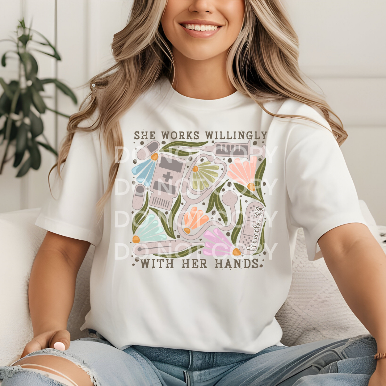 SHE WORKS HEALTHCARE - DTF TRANSFER