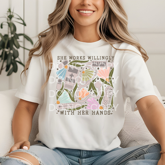 SHE WORKS HEALTHCARE - DTF TRANSFER