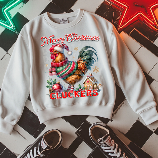 MERRY CHRISTMAS CLUCKERS - DTF TRANSFER