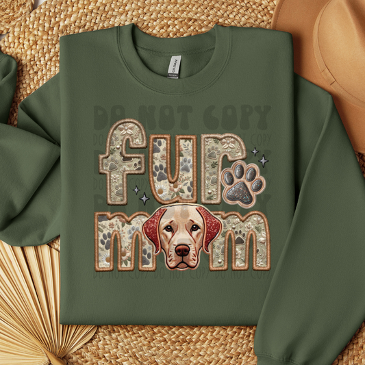 LAB, RED - FAUX EMBROIDERY - DTF TRANSFER