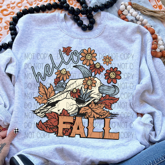 HELLO FALL SKULL - DTF TRANSFER