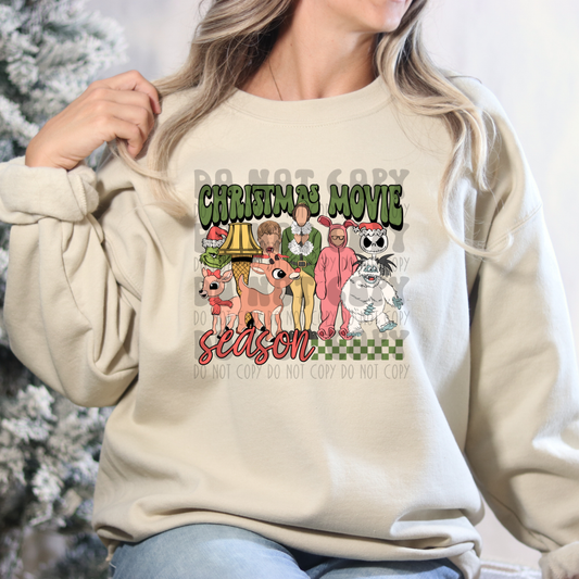 CHRISTMAS MOVIE - NO DISTRESSING - DTF TRANSFER