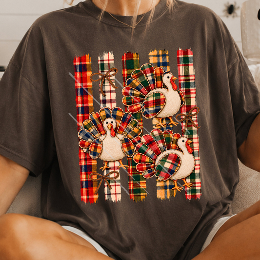 PLAID TURKEYS - DTF TRANSFER