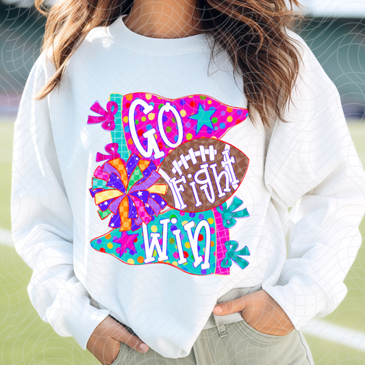 GO FIGHT WIN PREPPY - DTF TRANSFER