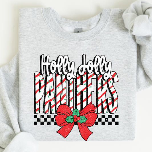 HOLLY JOLLY PANTHERS CHRISTMAS - DTF TRANSFER