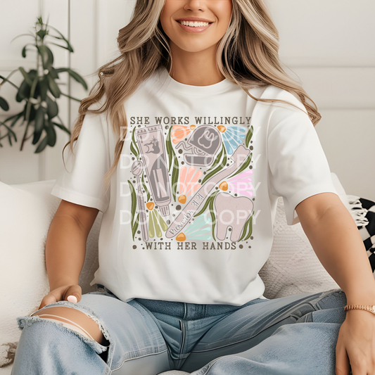 SHE WORKS DENTAL - DTF TRANSFER