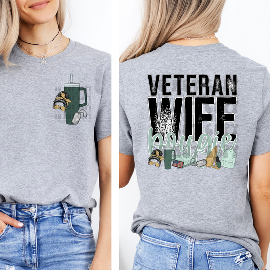VETERAN WIFE BOUGIE W/ POCKET - DTF TRANSFER