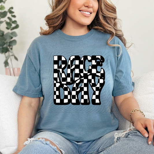 RACE DAY CHECKERED - DTF TRANSFER