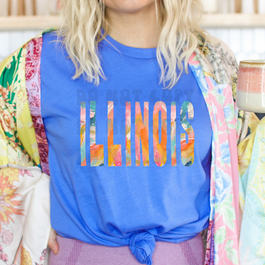 ILLINOIS SPRING BRUSHSTROKE - DTF TRANSFER