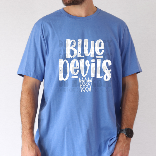 BLUE DEVILS BASKETBALL WHITE - DTF TRANSFER