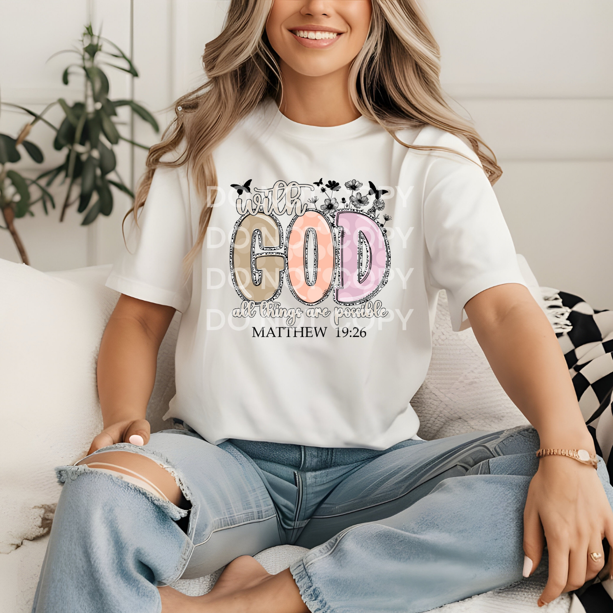WITH GOD - DTF TRANSFER