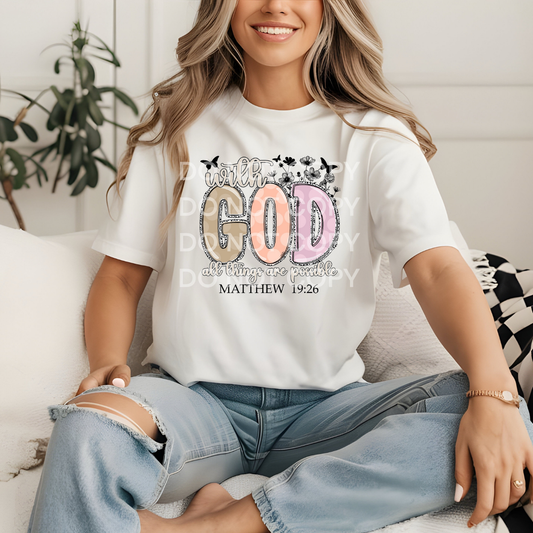 WITH GOD - DTF TRANSFER