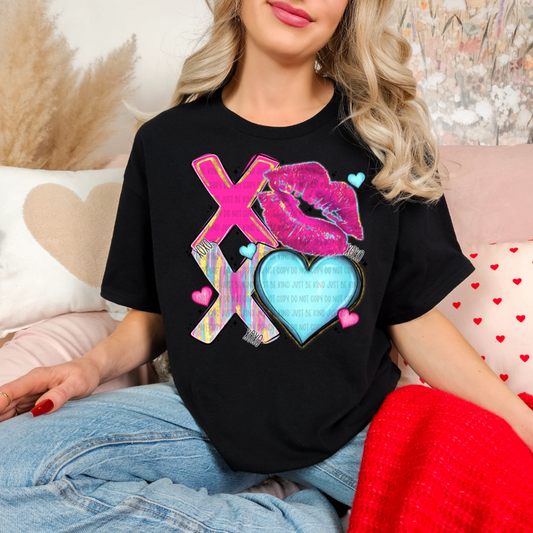 XO LIPS AND HEART - DTF TRANSFER