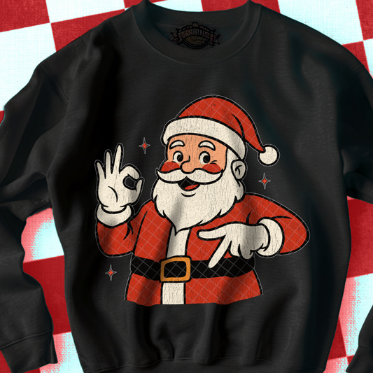 6 7 SANTA WITH STARS WHT OUTLINE - DTF TRANSFER