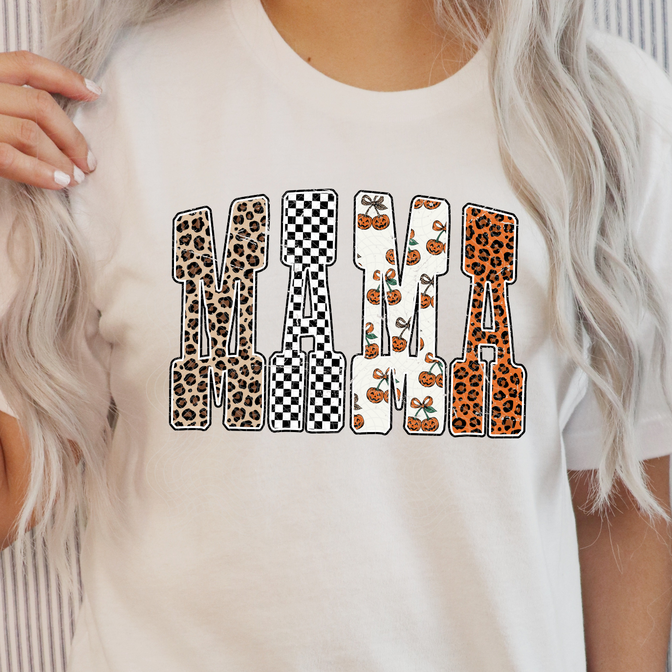 MAMA FALL LEOPARD DISTRESSED - DTF TRANSFER
