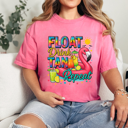 FLOAT FLAMINGO - DTF TRANSFER